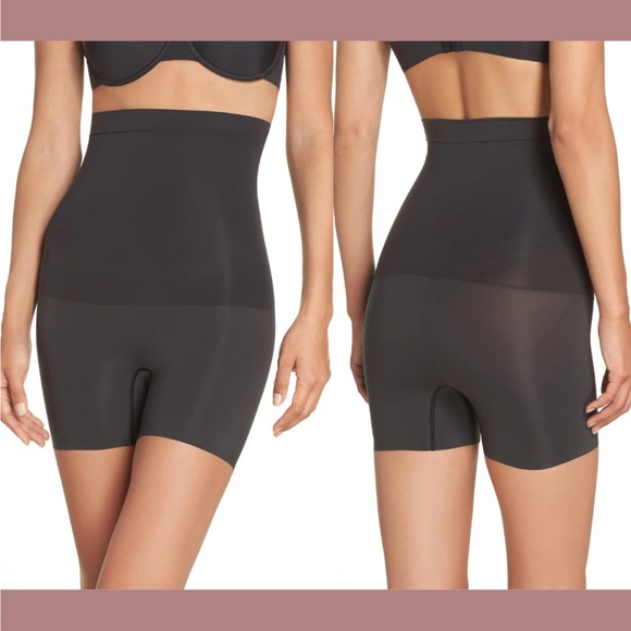 NWT $60 Spanx [ Medium ] Shape My Day High Waist‎ Shorts Shaper Black - Picture 1 of 8